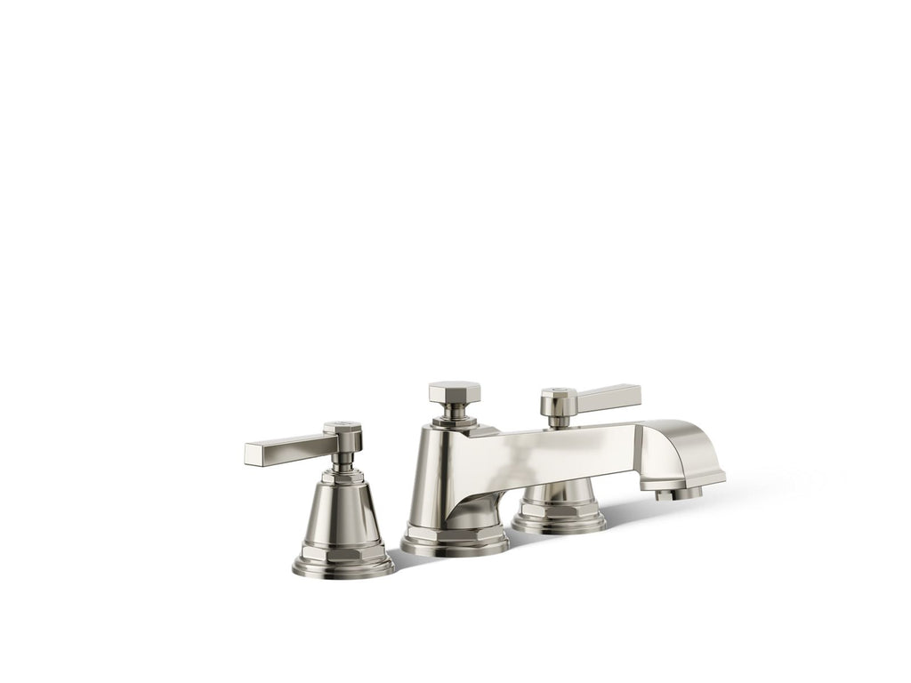 KOHLER K-T13140-4A-SN Pinstripe Pure Deck-Mount Bath Faucet Trim - Vibrant Polished Nickel