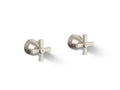 KOHLER K-T13141-3A-BN Pinstripe Pure Deck-Mount Bath Faucet Handle Trim With Cross Design - Vibrant Brushed Nickel