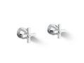 KOHLER K-T13141-3A-CP Pinstripe Pure Deck-Mount Bath Faucet Handle Trim With Cross Design - Polished Chrome