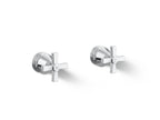 KOHLER K-T13141-3A-CP Pinstripe Pure Deck-Mount Bath Faucet Handle Trim With Cross Design - Polished Chrome