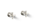 KOHLER K-T13141-3A-SN Pinstripe Pure Deck-Mount Bath Faucet Handle Trim With Cross Design - Vibrant Polished Nickel
