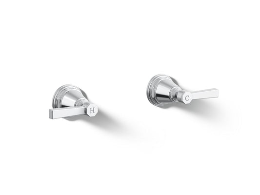 KOHLER K-T13141-4A-CP Pinstripe Pure Deck-mount bath faucet handle trim with Lever design - Polished Chrome