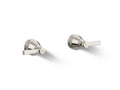 KOHLER K-T13141-4A-SN Pinstripe Pure Deck-Mount Bath Faucet Handle Trim With Lever Design - Vibrant Polished Nickel