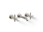KOHLER K-T14413-3-SN Purist Wall-Mount Bathroom Sink Faucet Trim With Cross Handles, 1.2 Gpm - Vibrant Polished Nickel