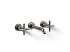 KOHLER K-T14413-3-TT Purist Wall-Mount Bathroom Sink Faucet Trim With Cross Handles, 1.2 Gpm - Vibrant Titanium