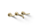 KOHLER K-T14413-4-AF Purist Wall-Mount Bathroom Sink Faucet Trim With Lever Handles, 1.2 Gpm - Vibrant French Gold