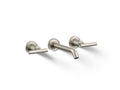 KOHLER K-T14413-4-BN Purist Wall-Mount Bathroom Sink Faucet Trim With Lever Handles, 1.2 Gpm - Vibrant Brushed Nickel