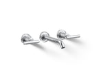 KOHLER K-T14413-4-CP Purist Wall-Mount Bathroom Sink Faucet Trim With Lever Handles, 1.2 Gpm - Polished Chrome