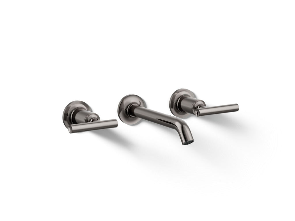 KOHLER K-T14413-4-TT Purist Wall-Mount Bathroom Sink Faucet Trim With Lever Handles, 1.2 Gpm - Vibrant Titanium
