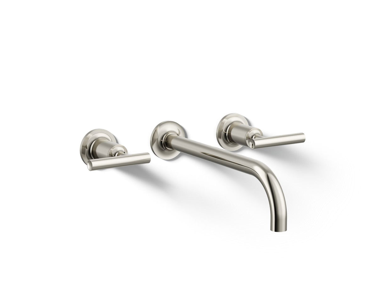 KOHLER K-T14414-4-SN Purist Wall-Mount Bathroom Sink Faucet Trim With Lever Handles, 1.2 Gpm - Vibrant Polished Nickel