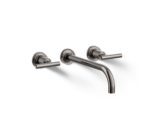 KOHLER K-T14414-4-TT Purist Wall-mount bathroom sink faucet trim with Lever handles, 1.2 gpm - Vibrant Titanium