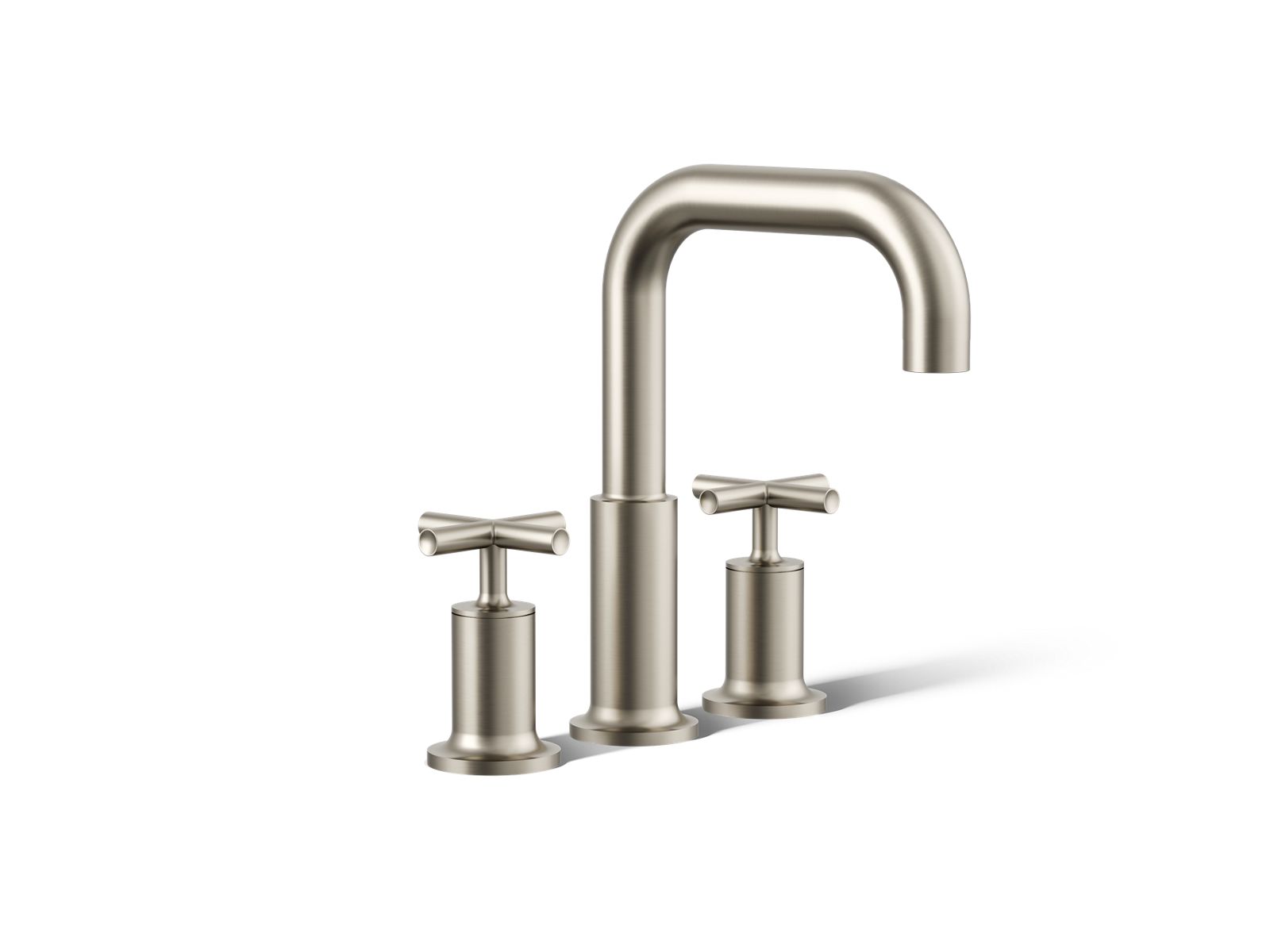 KOHLER K-T14428-3-BN Purist Deck-Mount Bath Faucet Trim With Cross Handles - Vibrant Brushed Nickel