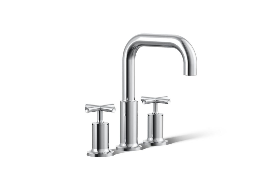 KOHLER K-T14428-3-CP Purist Deck-Mount Bath Faucet Trim With Cross Handles - Polished Chrome