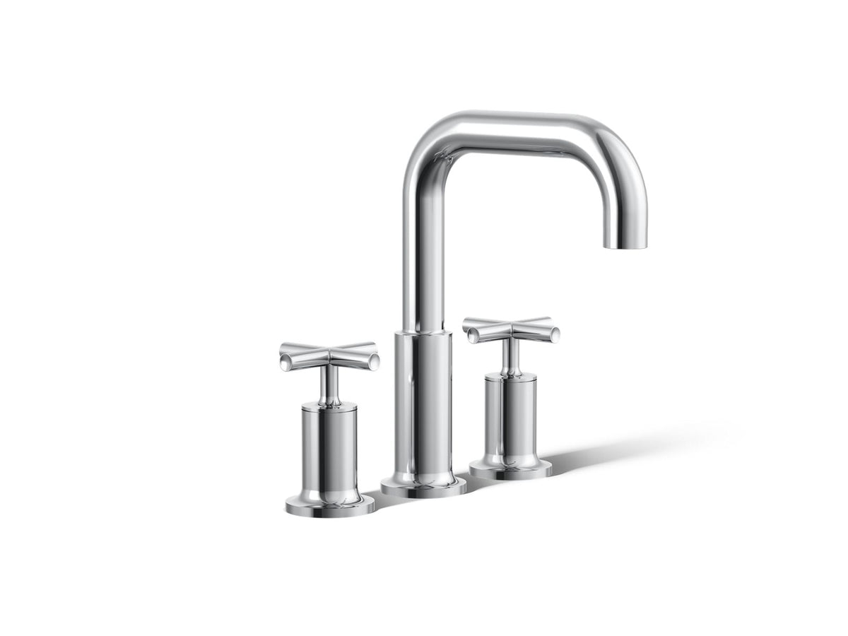 KOHLER K-T14428-3-CP Purist Deck-Mount Bath Faucet Trim With Cross Handles - Polished Chrome