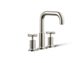 KOHLER K-T14428-3-SN Purist Deck-Mount Bath Faucet Trim With Cross Handles - Vibrant Polished Nickel