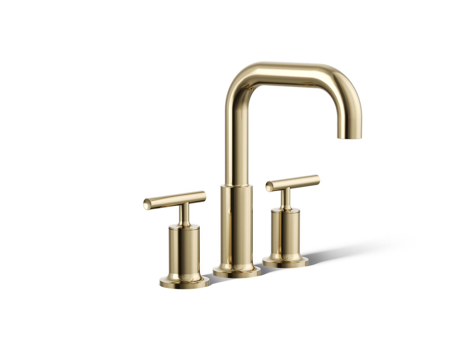 KOHLER K-T14428-4-AF Purist Deck-Mount Bath Faucet Trim With Lever Handles - Vibrant French Gold