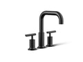 KOHLER K-T14428-4-BL Purist Deck-Mount Bath Faucet Trim With Lever Handles - Matte Black