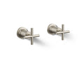 KOHLER K-T14429-3-BN Purist Deck- Or Wall-Mount Bath Faucet Handle Trim With Cross Design - Vibrant Brushed Nickel