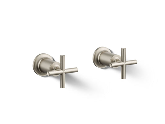 KOHLER K-T14429-3-BN Purist Deck- or wall-mount bath faucet handle trim with cross design - Vibrant Brushed Nickel