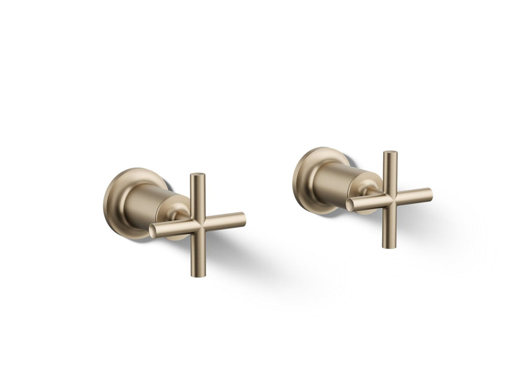KOHLER K-T14429-3-BV Purist Deck- Or Wall-Mount Bath Faucet Handle Trim With Cross Design - Vibrant Brushed Bronze