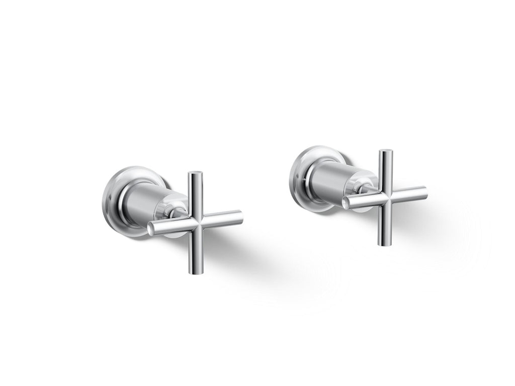 KOHLER K-T14429-3-CP Purist Deck- Or Wall-Mount Bath Faucet Handle Trim With Cross Design - Polished Chrome