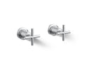 KOHLER K-T14429-3-CP Purist Deck- Or Wall-Mount Bath Faucet Handle Trim With Cross Design - Polished Chrome