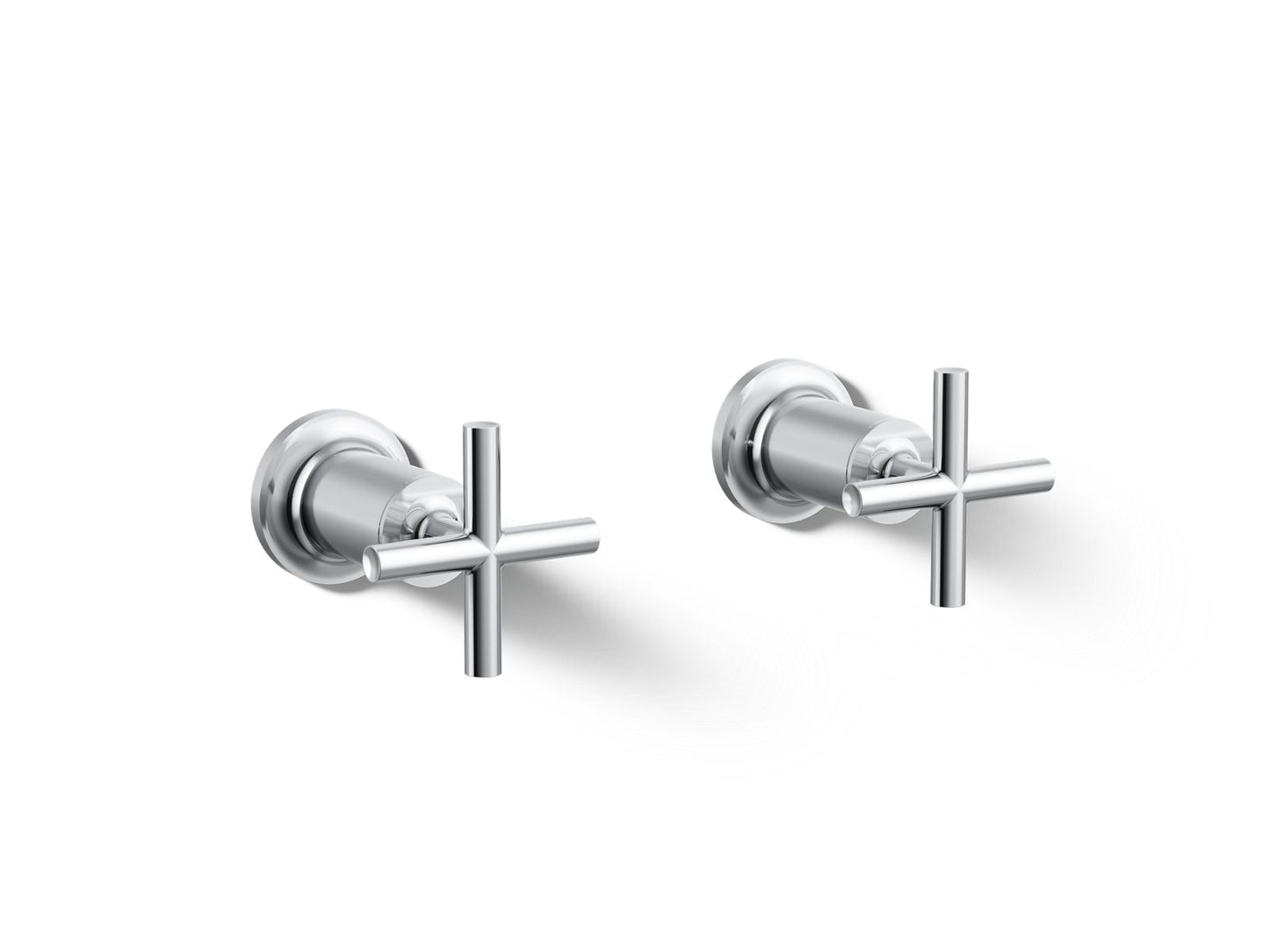 KOHLER K-T14429-3-CP Purist Deck- or wall-mount bath faucet handle trim with cross design - Polished Chrome