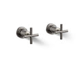 KOHLER K-T14429-3-TT Purist Deck- Or Wall-Mount Bath Faucet Handle Trim With Cross Design - Vibrant Titanium