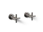 KOHLER K-T14429-3-TT Purist Deck- Or Wall-Mount Bath Faucet Handle Trim With Cross Design - Vibrant Titanium