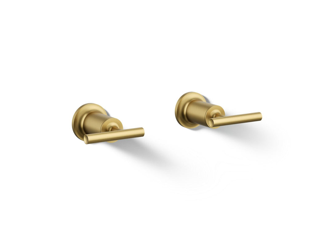 KOHLER K-T14429-4-2MB Purist Deck- Or Wall-Mount Bath Faucet Handle Trim With Lever Design - Vibrant Brushed Moderne Brass