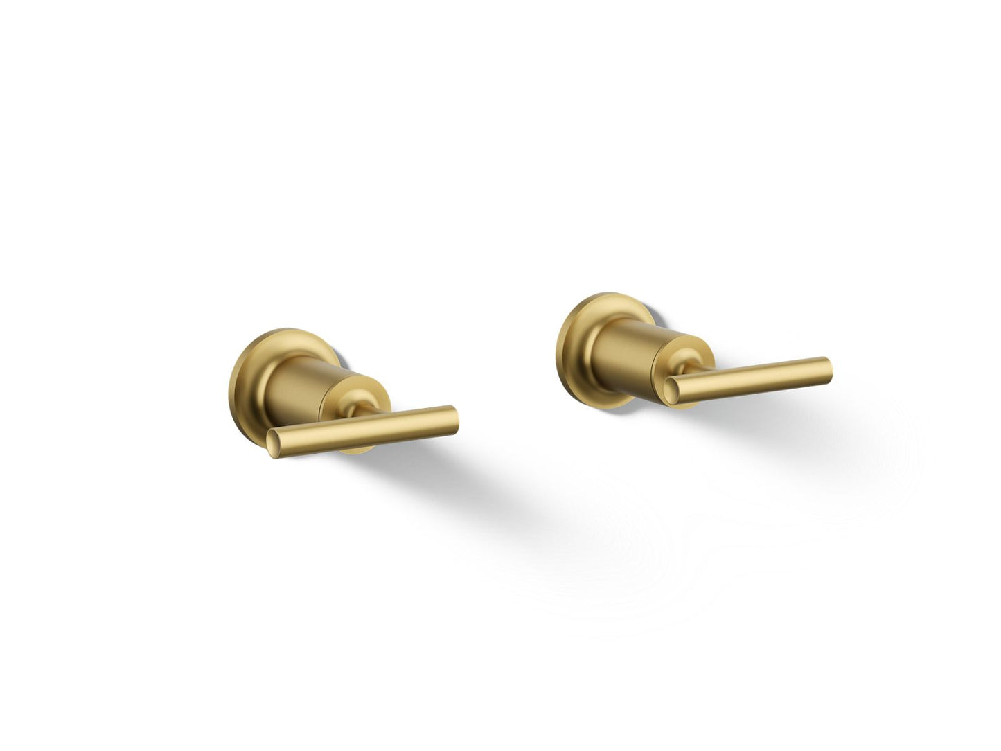 KOHLER K-T14429-4-2MB Purist Deck- or wall-mount bath faucet handle trim with lever design - Vibrant Brushed Moderne Brass