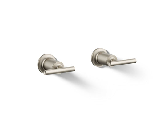 KOHLER K-T14429-4-BN Purist Deck- or wall-mount bath faucet handle trim with lever design - Vibrant Brushed Nickel