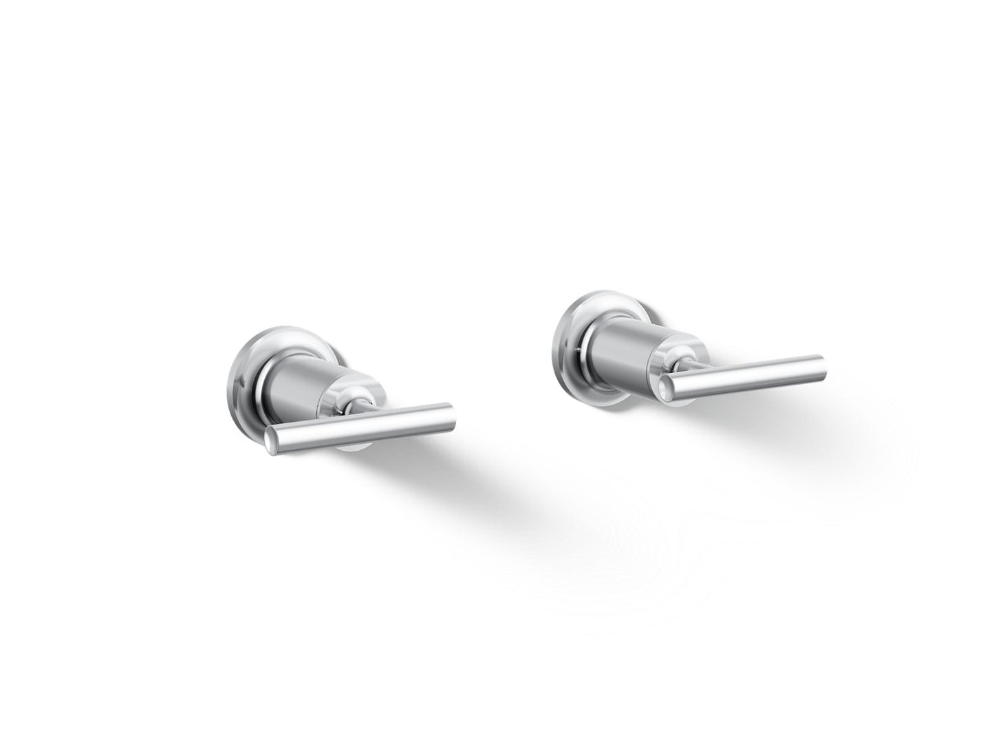 KOHLER K-T14429-4-CP Purist Deck- or wall-mount bath faucet handle trim with lever design - Polished Chrome