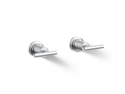 KOHLER K-T14429-4-CP Purist Deck- or wall-mount bath faucet handle trim with lever design - Polished Chrome