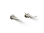 KOHLER K-T14429-4-SN Purist Deck- Or Wall-Mount Bath Faucet Handle Trim With Lever Design - Vibrant Polished Nickel
