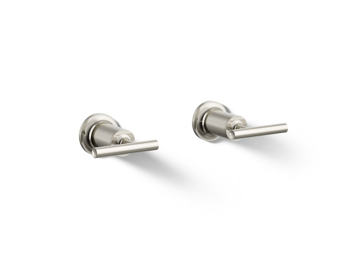 KOHLER K-T14429-4-SN Purist Deck- Or Wall-Mount Bath Faucet Handle Trim With Lever Design - Vibrant Polished Nickel