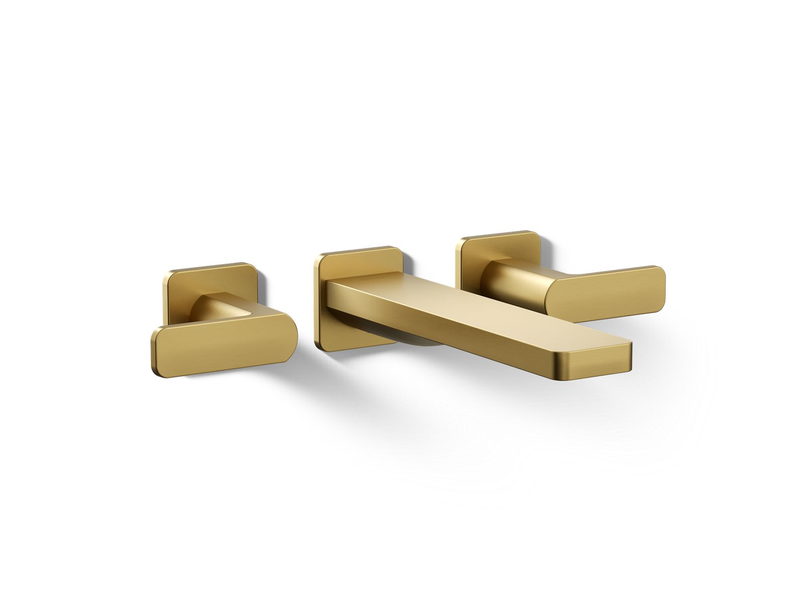 KOHLER K-T23491-4-2MB Parallel Wall-Mount Bath Faucet Trim - Vibrant Brushed Moderne Brass