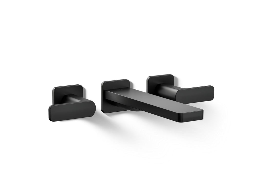 KOHLER K-T23491-4-BL Parallel Wall-Mount Bath Faucet Trim - Matte Black