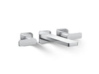 KOHLER K-T23491-4-CP Parallel Wall-Mount Bath Faucet Trim - Polished Chrome