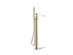 KOHLER K-T23492-4-AF Parallel Floor-Mount Bath Filler Trim With Handshower - Vibrant French Gold