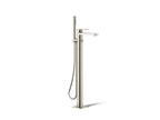 KOHLER K-T23492-4-BN Parallel Floor-Mount Bath Filler Trim With Handshower - Vibrant Brushed Nickel
