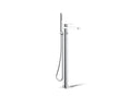KOHLER K-T23492-4-CP Parallel Floor-Mount Bath Filler Trim With Handshower - Polished Chrome