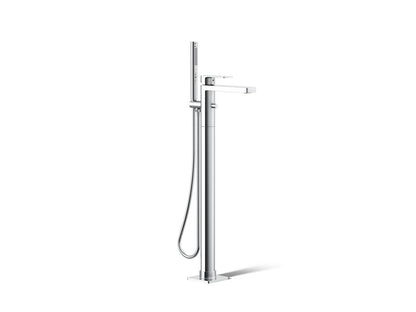 KOHLER K-T23492-4-CP Parallel Floor-mount bath filler trim with handshower - Polished Chrome