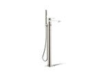 KOHLER K-T23492-4-SN Parallel Floor-Mount Bath Filler Trim With Handshower - Vibrant Polished Nickel
