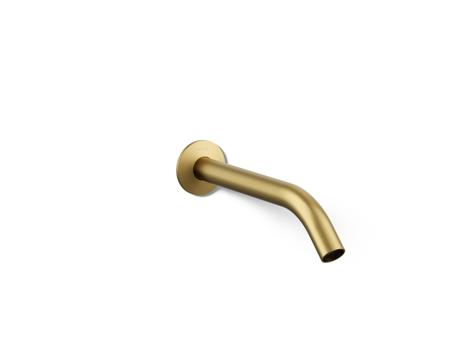 KOHLER K-T23890-2MB Components Wall-Mount Bathroom Sink Faucet Spout With Tube Design, 1.2 Gpm In Vibrant Brushed Moderne Brass