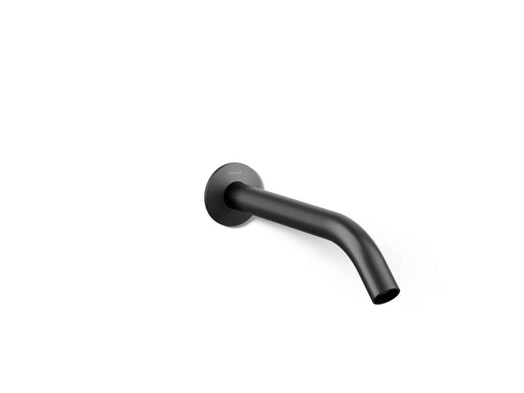 KOHLER K-T23890-BL Components Wall-Mount Bathroom Sink Faucet Spout With Tube Design, 1.2 Gpm - Matte Black