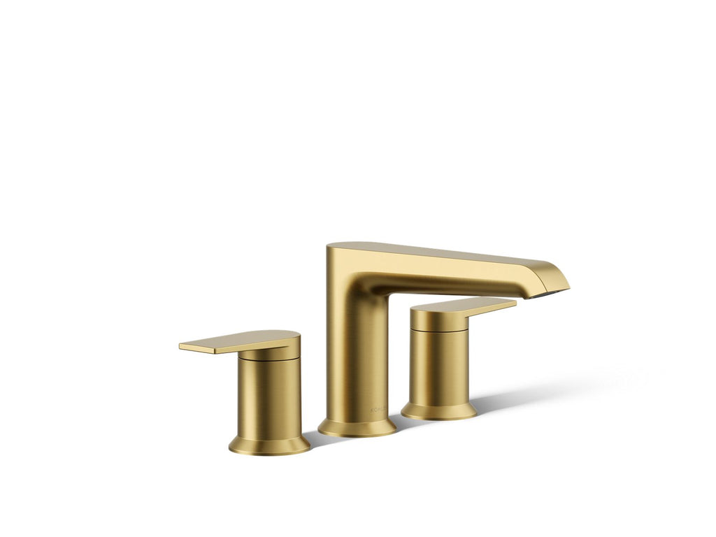 KOHLER K-T25740-4-2MB Hint Deck-Mount Bath Faucet Trim - Vibrant Brushed Moderne Brass