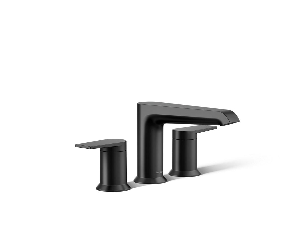 KOHLER K-T25740-4-BL Hint Deck-Mount Bath Faucet Trim - Matte Black