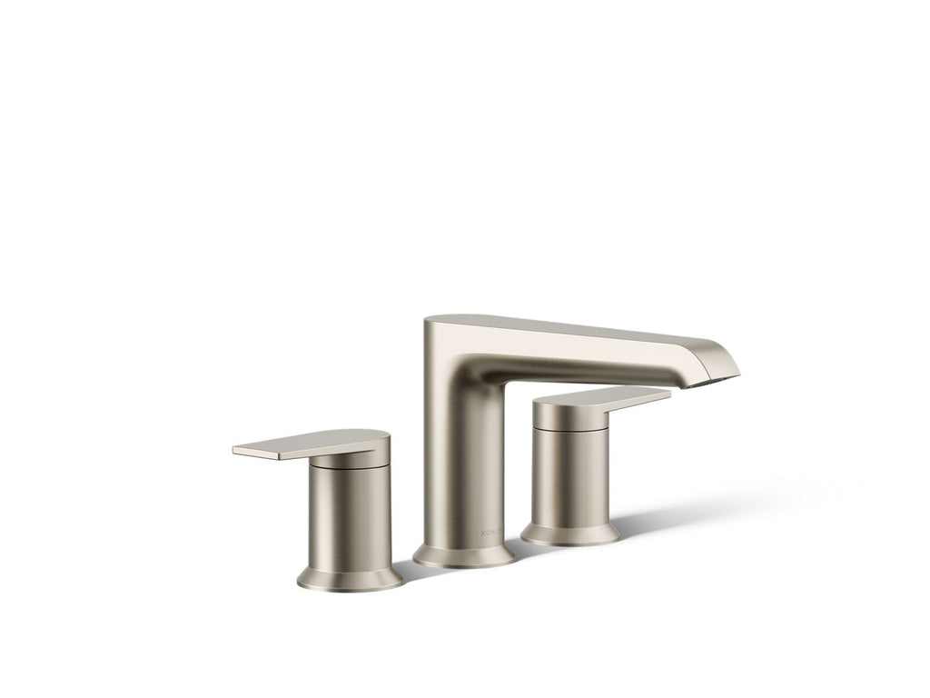 KOHLER K-T25740-4-BN Hint Deck-Mount Bath Faucet Trim - Vibrant Brushed Nickel
