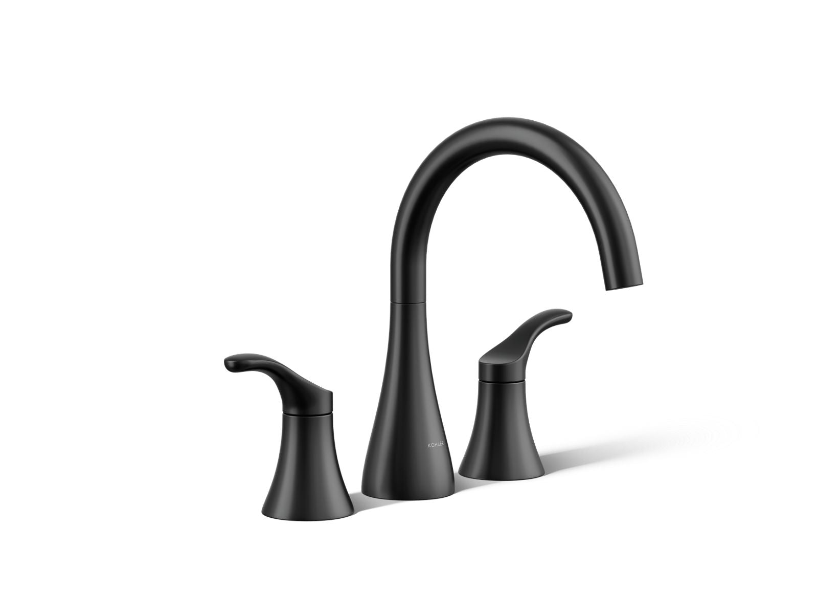 KOHLER K-T26426-4-BL Simplice Deck-Mount Bath Faucet Trim - Matte Black